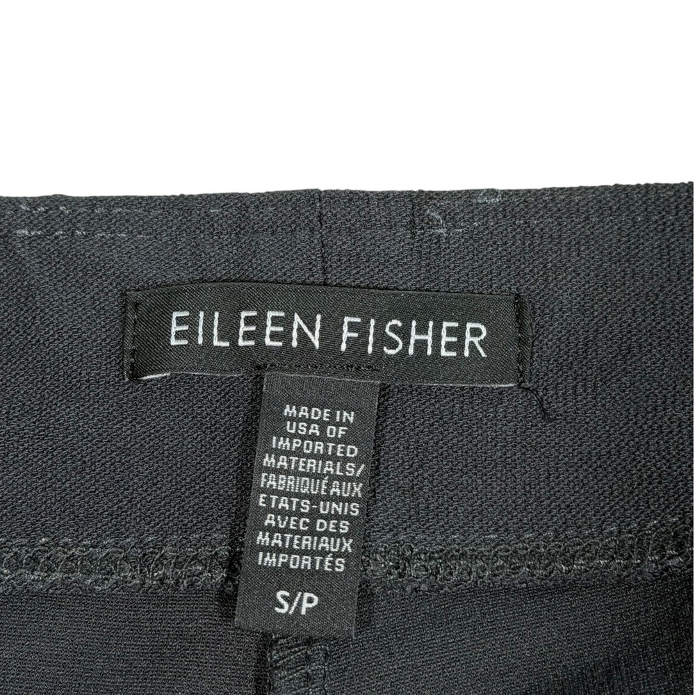 Eileen Fisher Women's Black Viscose Blend Slim Ankle Pants Side Zip Size Small - Picture 4 of 9